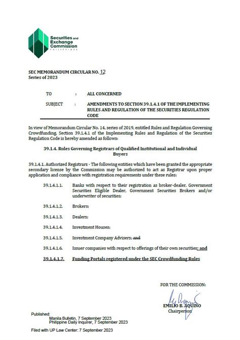 MC No. 1, s. 2023 MEMORANDUM CIRCULAR TO .